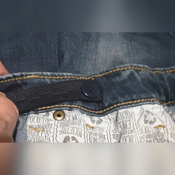 Cat & Jack Jeans Crochet Lace Trim Adjustable Waist - Picture 6 of 8